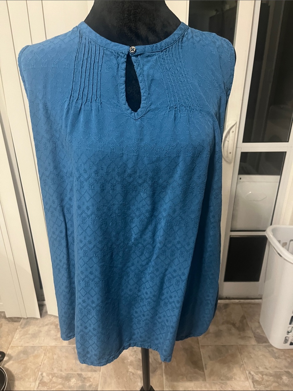 Indigo blue sleeveless top